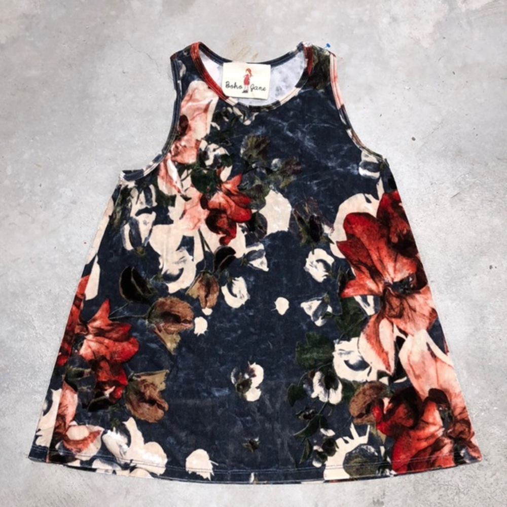 Velvet razor back tank-Boho Jane brand‎ / G-56